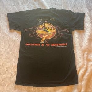 Vintage Bruce Lee Challenges Of The Underworld Black Tshirt